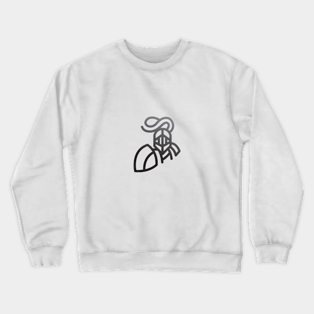 simple monoline knight Crewneck Sweatshirt by Aksa Inov